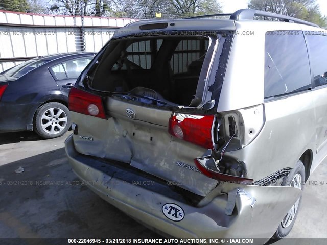 5TDZK23C09S283917 - 2009 TOYOTA SIENNA CE/LE GOLD photo 6