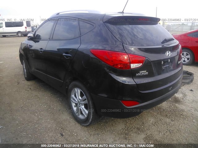 KM8JU3AC6DU672481 - 2013 HYUNDAI TUCSON GLS/LIMITED BLACK photo 3