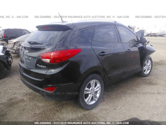 KM8JU3AC6DU672481 - 2013 HYUNDAI TUCSON GLS/LIMITED BLACK photo 4