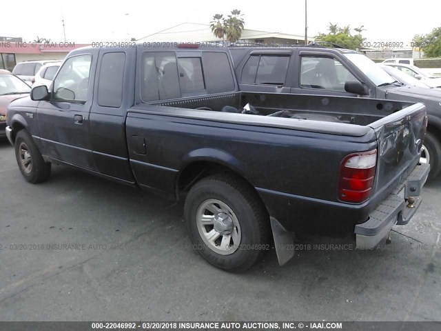 1FTZR44V93PB13483 - 2003 FORD RANGER SUPER CAB BLUE photo 3