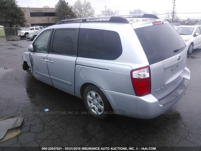 KNDMB233176147805 - 2007 KIA SEDONA EX/LX SILVER photo 3