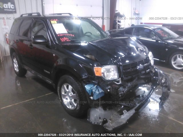 1FMCU04158KA73705 - 2008 FORD ESCAPE LIMITED BLACK photo 1