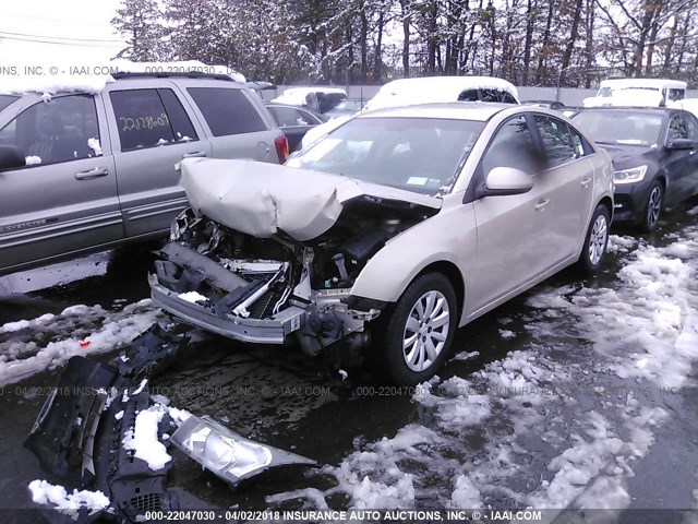 1G1PF5S93B7116396 - 2011 CHEVROLET CRUZE LT Champagne photo 2