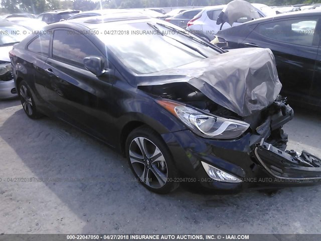 KMHDH6AE9DU022466 - 2013 HYUNDAI ELANTRA COUPE GS/SE BLACK photo 1