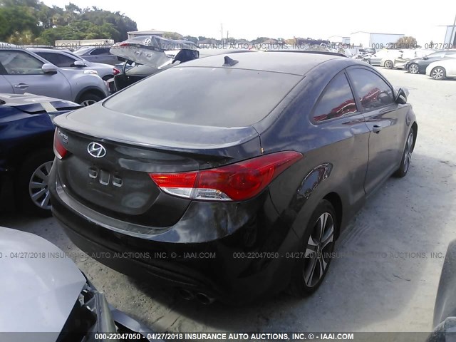 KMHDH6AE9DU022466 - 2013 HYUNDAI ELANTRA COUPE GS/SE BLACK photo 4