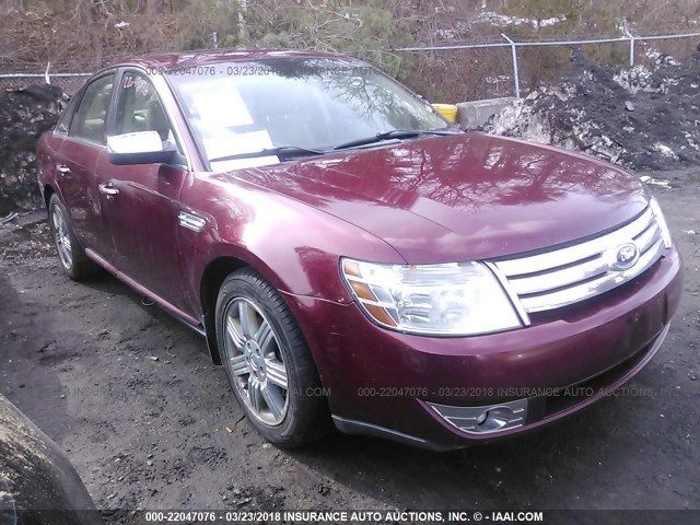 1FAHP25W78G177046 - 2008 FORD TAURUS LIMITED MAROON photo 1