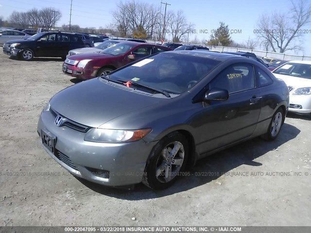 2HGFG12867H564273 - 2007 HONDA CIVIC EX GRAY photo 2