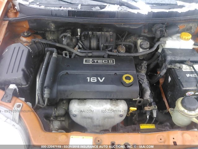 KL1TD666X7B761981 - 2007 CHEVROLET AVEO LS 橙色 照片 10