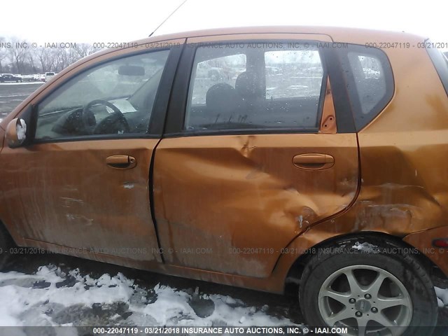 KL1TD666X7B761981 - 2007 CHEVROLET AVEO LS 橙色 照片 6