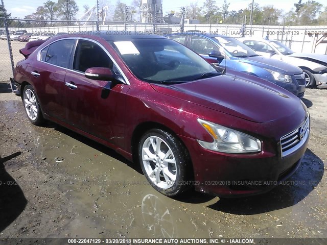 1N4AA5AP8CC850834 - 2012 NISSAN MAXIMA S/SV RED photo 1