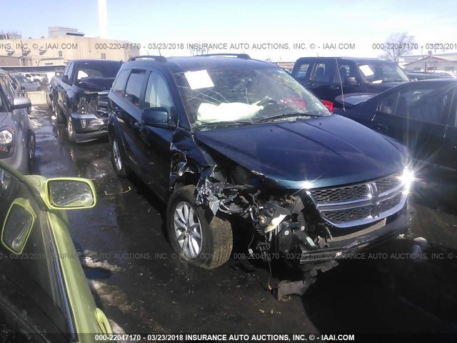 3C4PDDBGXET212161 - 2014 DODGE JOURNEY SXT Dark Blue photo 1