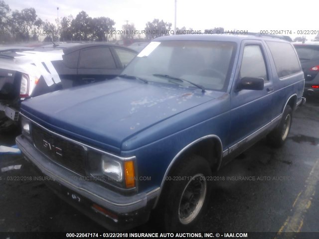 1GKCS18Z7M8551439 - 1991 GMC S15 JIMMY Light Blue photo 2