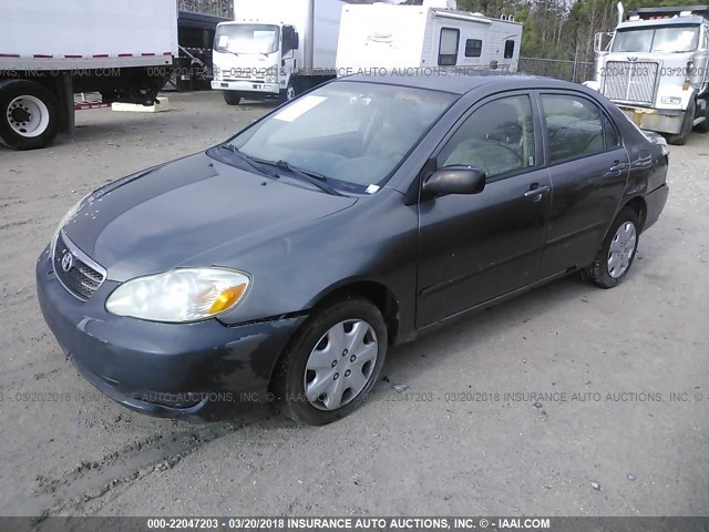 2T1BR32E75C467289 - 2005 TOYOTA COROLLA CE/LE/S GRAY photo 2