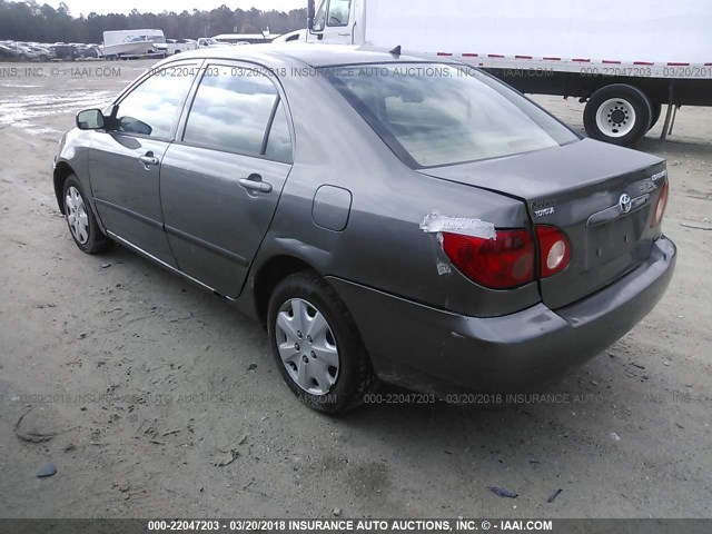 2T1BR32E75C467289 - 2005 TOYOTA COROLLA CE/LE/S GRAY photo 3