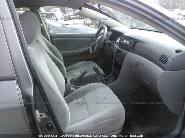 2T1BR32E75C467289 - 2005 TOYOTA COROLLA CE/LE/S GRAY photo 5