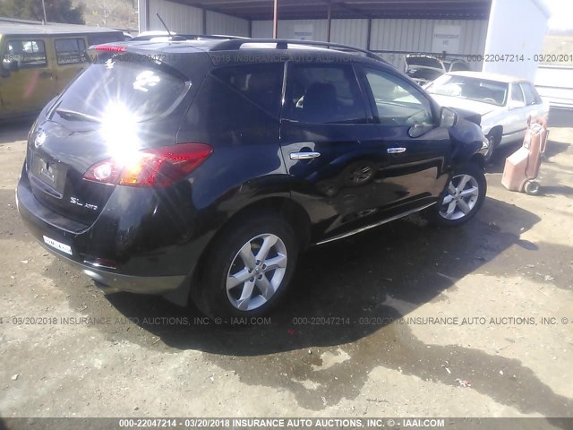 JN8AZ18W29W131034 - 2009 NISSAN MURANO S/SL/LE BLACK photo 4