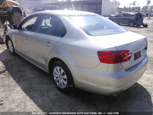 3VW2K7AJXDM240966 - 2013 VOLKSWAGEN JETTA S 棕色 照片 3