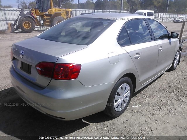 3VW2K7AJXDM240966 - 2013 VOLKSWAGEN JETTA S 棕色 照片 4