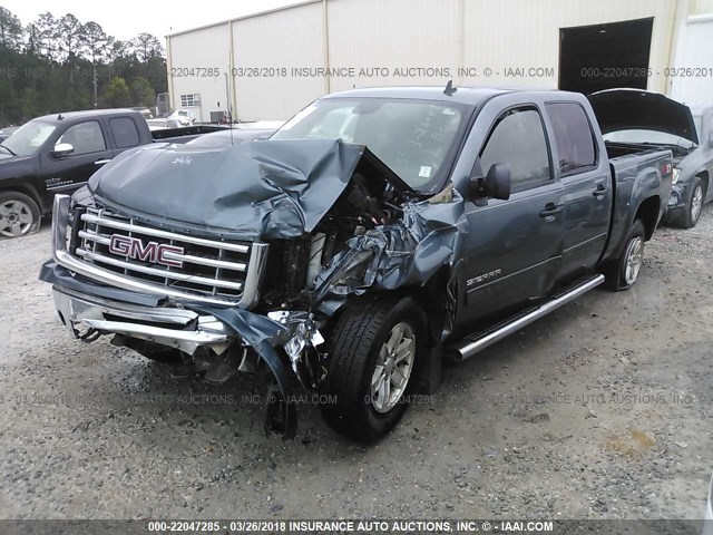 3GTP2VE31BG111812 - 2011 GMC SIERRA K1500 SLE GREEN photo 2