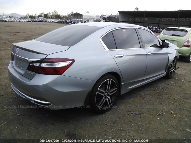 1HGCR2F59GA245435 - 2016 HONDA ACCORD SPORT ვერცხლისფერი ფოტო 4