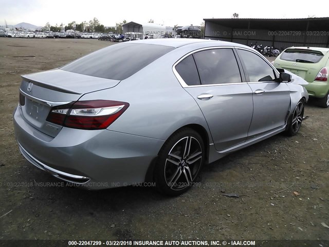 1HGCR2F59GA245435 - 2016 HONDA ACCORD SPORT SILVER photo 4