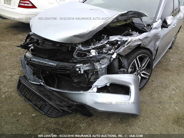 1HGCR2F59GA245435 - 2016 HONDA ACCORD SPORT SILVER photo 6