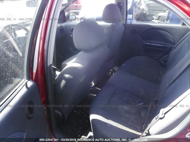 KL1TD566X6B561126 - 2006 CHEVROLET AVEO LS 栗色 照片 8