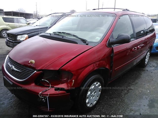 2C4GP44R34R567051 - 2004 CHRYSLER TOWN & COUNTRY LX RED photo 2