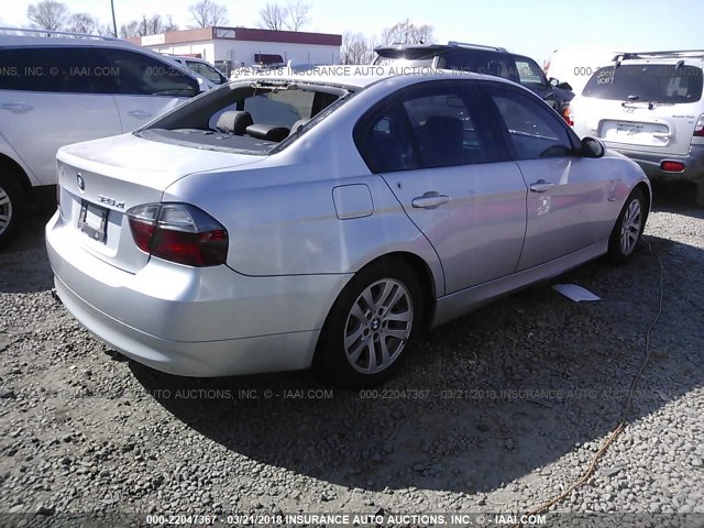 WBAVC73527KP30257 - 2007 BMW 328 XI SULEV SILVER photo 4