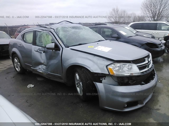 1C3CDZCG2DN709458 - 2013 DODGE AVENGER SXT SILVER photo 1