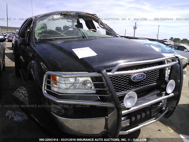 1FTRW12W75FA24250 - 2005 FORD F150 SUPERCREW BLACK photo 1