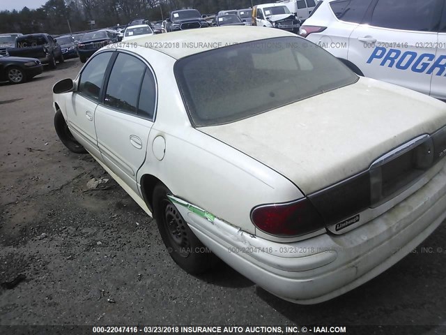 1G4HP52KX34176279 - 2003 BUICK LESABRE CUSTOM WHITE photo 3