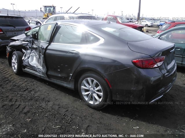 1C3CCCCG9FN667485 - 2015 CHRYSLER 200 C GRAY photo 3