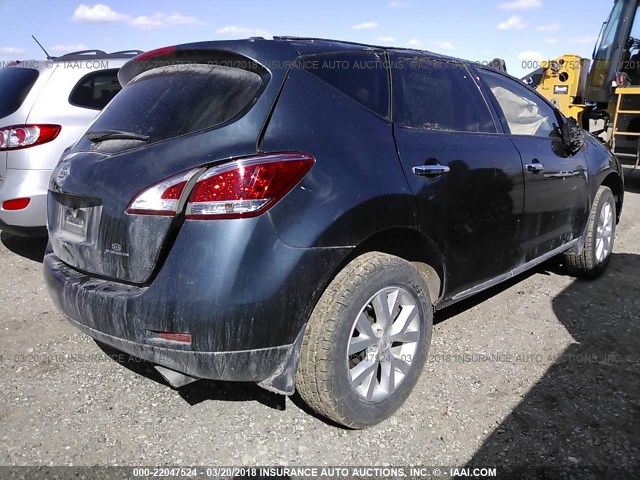 JN8AZ1MUXEW408902 - 2014 NISSAN Murano S/SL/SV/LE BLUE photo 4