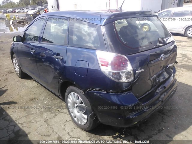 2T1KR32E86C612146 - 2006 TOYOTA COROLLA MATRIX XR BLUE photo 3