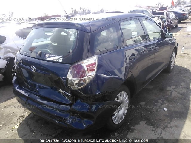 2T1KR32E86C612146 - 2006 TOYOTA COROLLA MATRIX XR BLUE photo 4