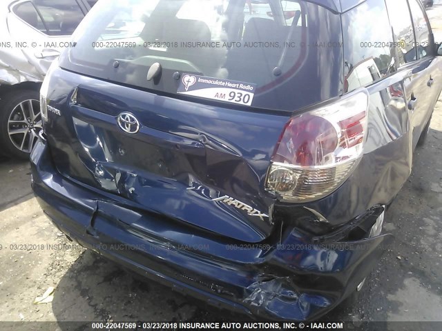 2T1KR32E86C612146 - 2006 TOYOTA COROLLA MATRIX XR BLUE photo 6