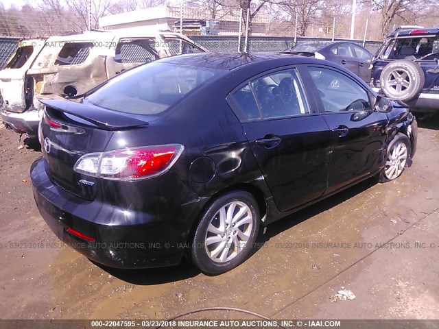 JM1BL1V82C1636664 - 2012 MAZDA 3 I BLACK photo 4