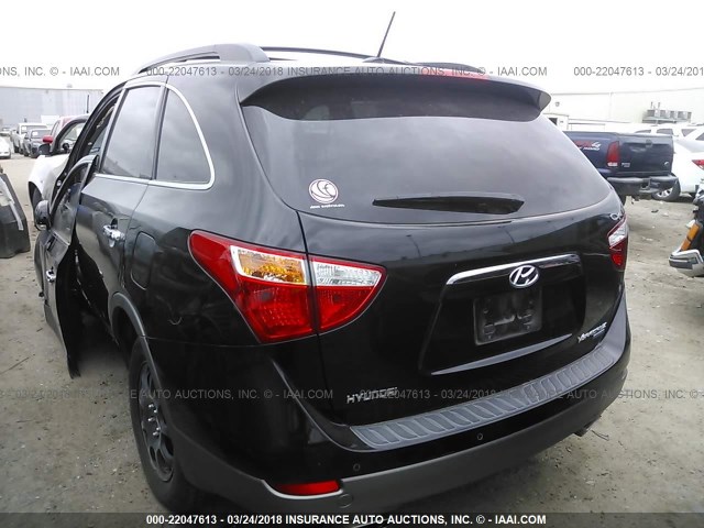 KM8NU4CC6BU170281 - 2011 HYUNDAI VERACRUZ GLS/LIMITED BLACK photo 3