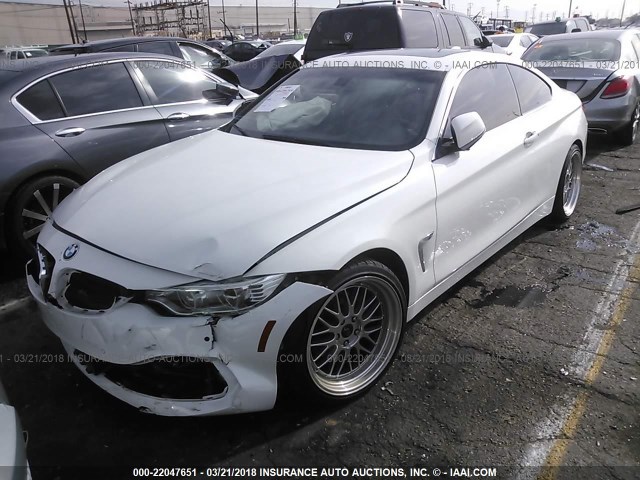 WBA3N3C57EF710702 - 2014 BMW 428 I WHITE photo 2