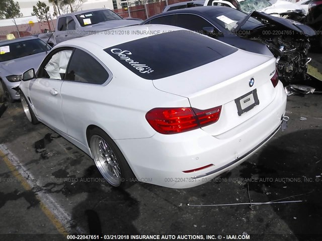 WBA3N3C57EF710702 - 2014 BMW 428 I WHITE photo 3