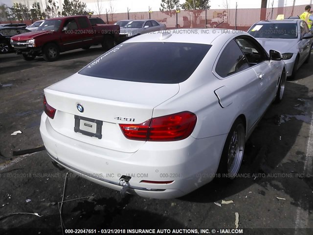 WBA3N3C57EF710702 - 2014 BMW 428 I WHITE photo 4