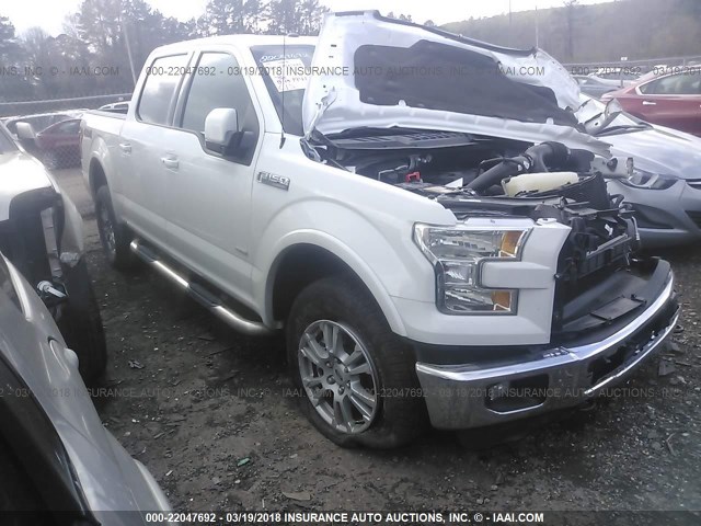 1FTEW1EP6GFC84967 - 2016 FORD F150 SUPERCREW WHITE photo 1