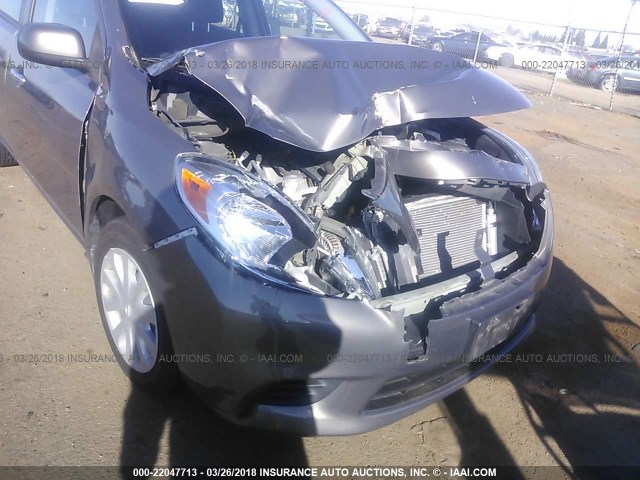 3N1CN7AP2DL872811 - 2013 NISSAN VERSA S/S PLUS/SV/SL GRAY photo 6