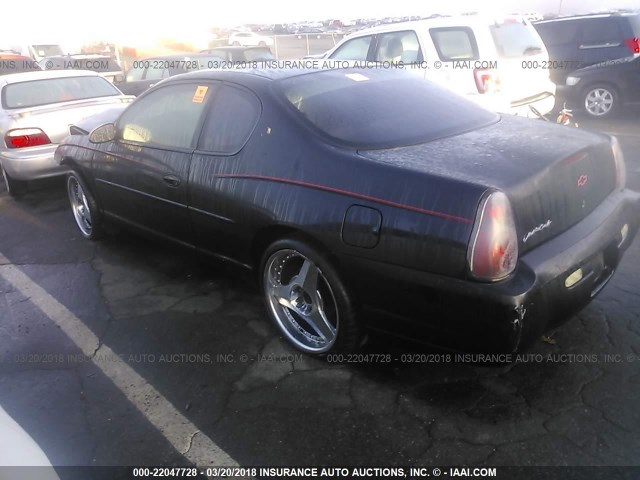 2G1WW12E8Y9291249 - 2000 CHEVROLET MONTE CARLO LS 黑色 照片 3