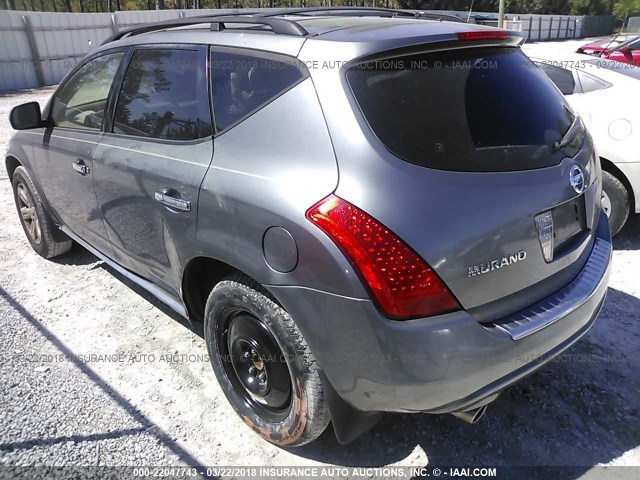 JN8AZ08T87W514621 - 2007 NISSAN MURANO SL/SE/S GRAY photo 3