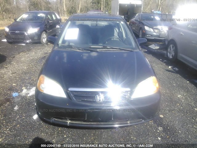 1HGES26711L064582 - 2001 HONDA CIVIC EX BLACK photo 6