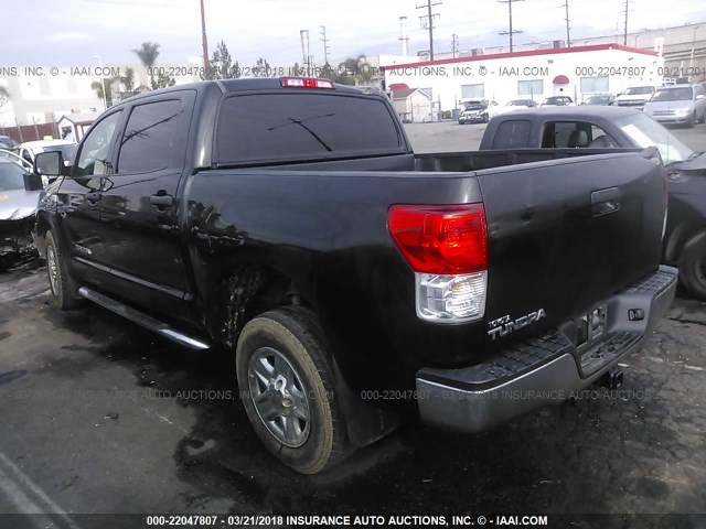 5TFEY5F13CX127607 - 2012 TOYOTA TUNDRA CREWMAX SR5 BLACK photo 3