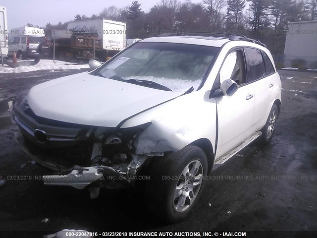 2HNYD28649H504467 - 2009 ACURA MDX TECHNOLOGY WHITE photo 2