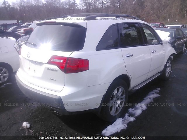 2HNYD28649H504467 - 2009 ACURA MDX TECHNOLOGY WHITE photo 4